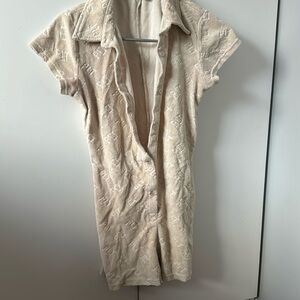 PLT BEIGE BEACH COVERUP